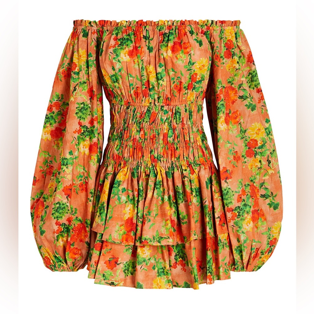 CAROLINE CONSTAS Floral Mini Dress
